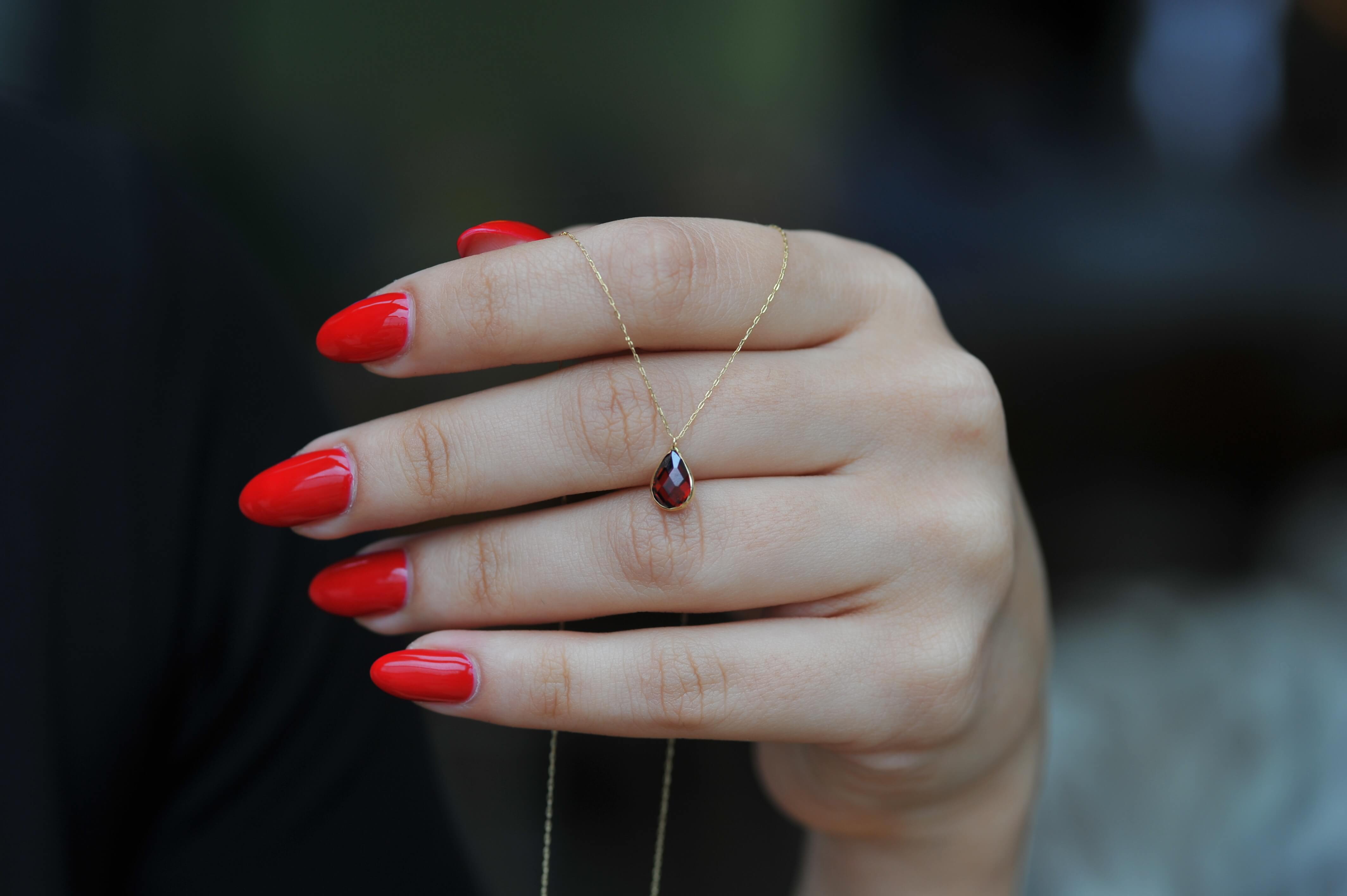 14K Real Gold Emerald Necklace